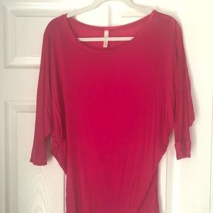 Hot pink 3/4 sleeve shirt